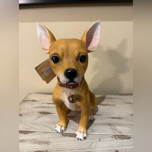 DWK Chihuahua Statue Resin Garden Front Door Figurine